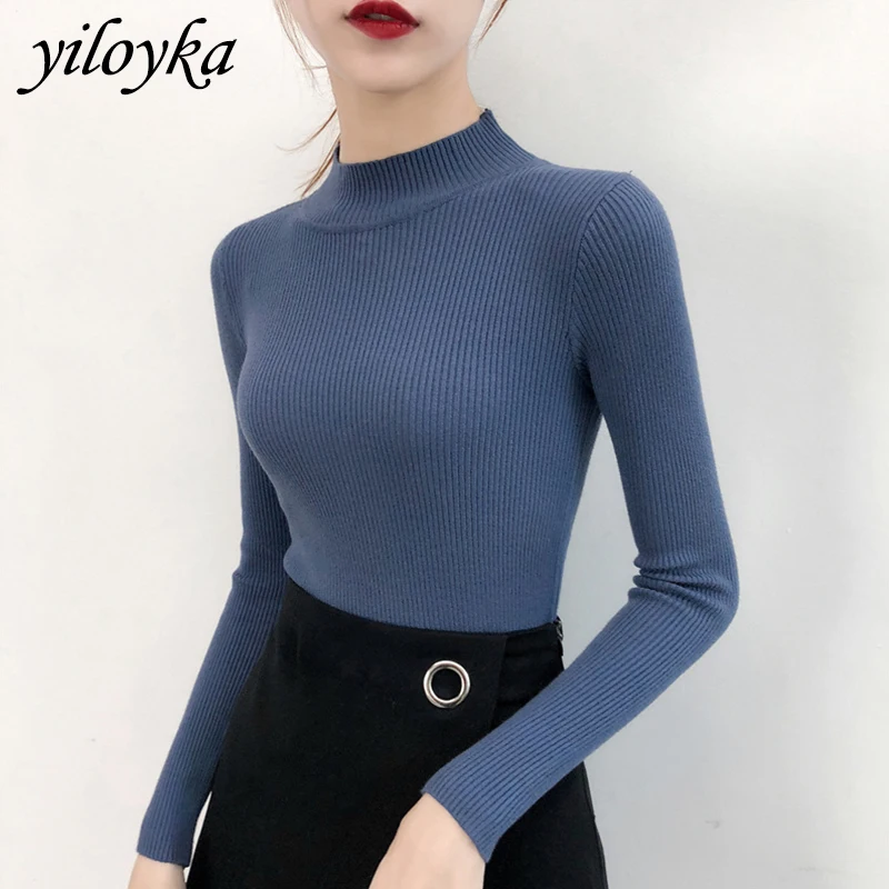 Winter Knitted Sweater Women Turtleneck Solid Oversized Fashion Autumn Pull Femme Coat Long Sleeve Sweaters | Женская одежда