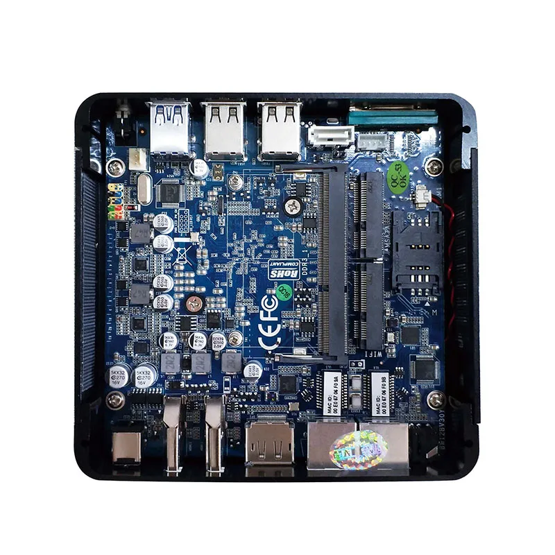 Маленькая ТВ приставка персональные компьютеры Intel N3160 четырехъядерный