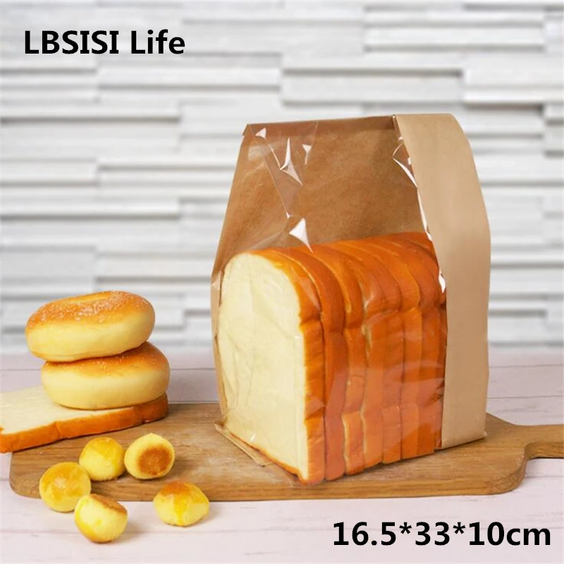 LBSISI Life 50 шт прозрачная крафт бумага хлеб прозрачный избегайте упаковки масла