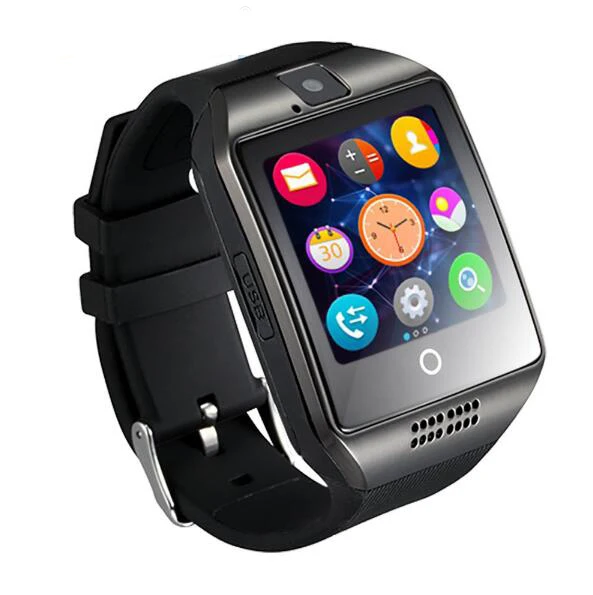 Q18 Смарт-часы Камера TF sim-карты телефон часы синхронизации SMS Facebook Twitter Bluetooth Smartwatch