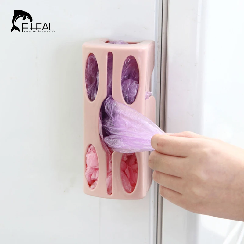 Fheal многофункциональный пластик настенный мешок для мусора хранения box контейнер