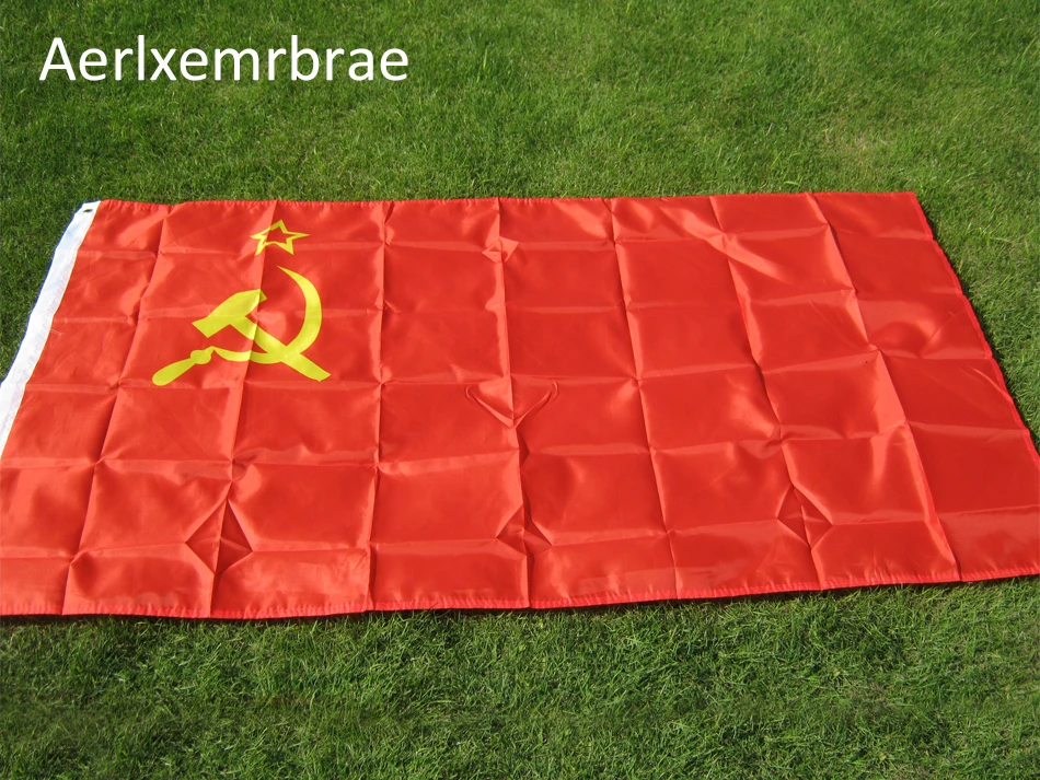 90*150 см, красный Революционный союз советских ССР 3х5' футов, супер-поли, крытый, открытый, флаг СССР
