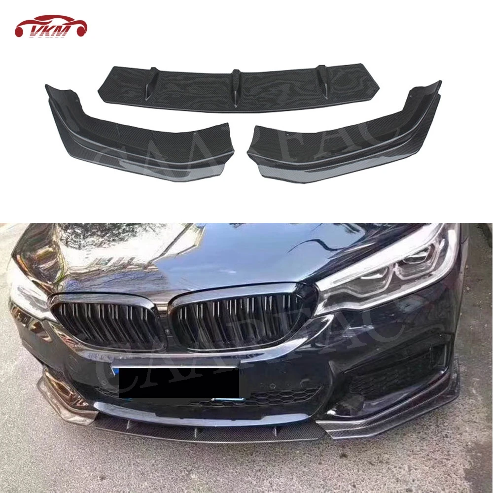 5 серий углеродного волокна передний бампер губы разветвители для BMW G30 G31 G38 M Sport