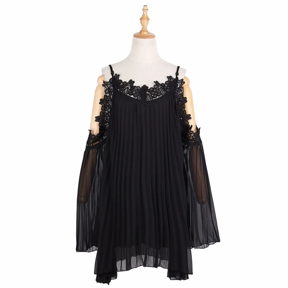 Qlychee модная Милая женская одежда мини-платье кружевное платье с открытыми