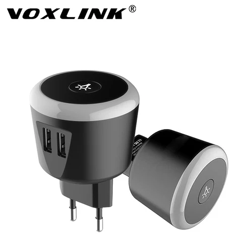 Black-EU VOXLINK USB зарядное устройство, умный светодиодный, быстрое зарядное устройство для iPhone X Xs 8 iPad samsung Galaxy s8 s9 s10 Galaxy htc Xiaomi huawei Nexus - Plug Type: Black-EU