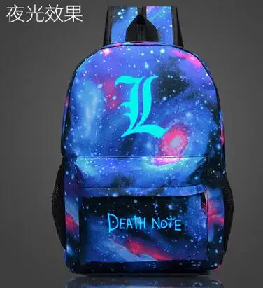 Высокое качество Lumious Death Note Рюкзак для мальчиков и девочек школьные сумки для подростков Оксфорд рюкзаки супер качество - Цвет: C