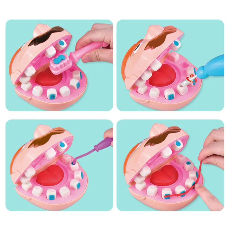 

Doctor Toys For Children Pretend Play Toy Dentist Check Teeth Model Set Medical Kit Role Play Simulation Early Learning Toys