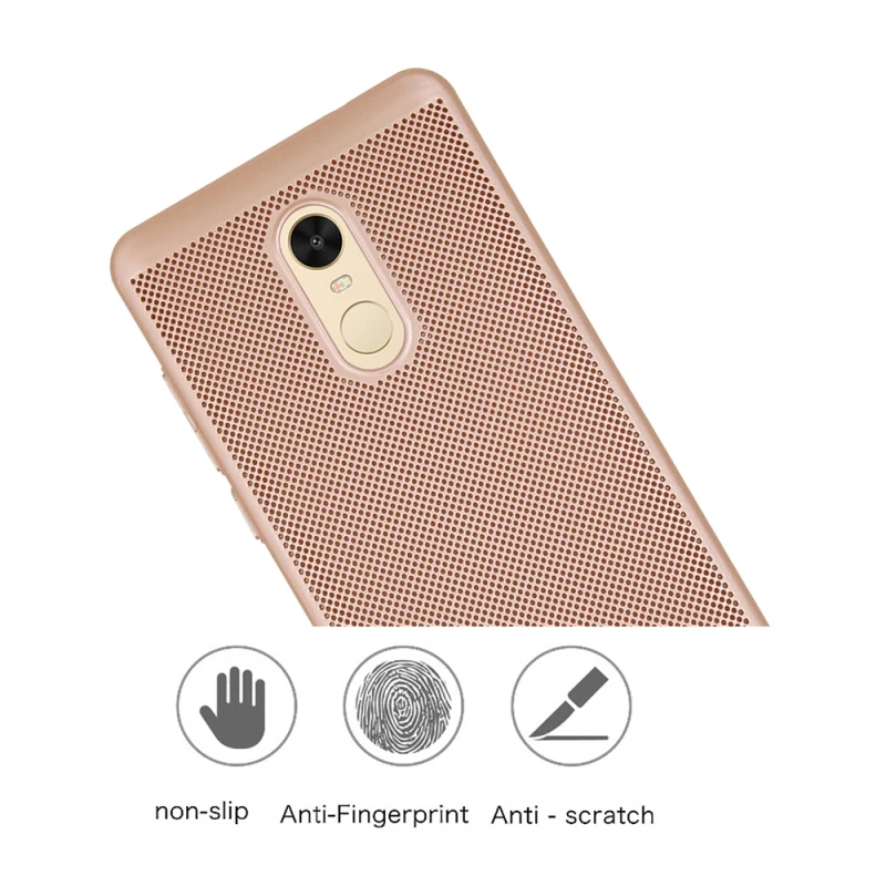 HOT!!! KUERT 2017 New back cover case Hollow Mesh Heat dissipation Hard Case For xiaomi Redmi 3S hongmi free shipping |