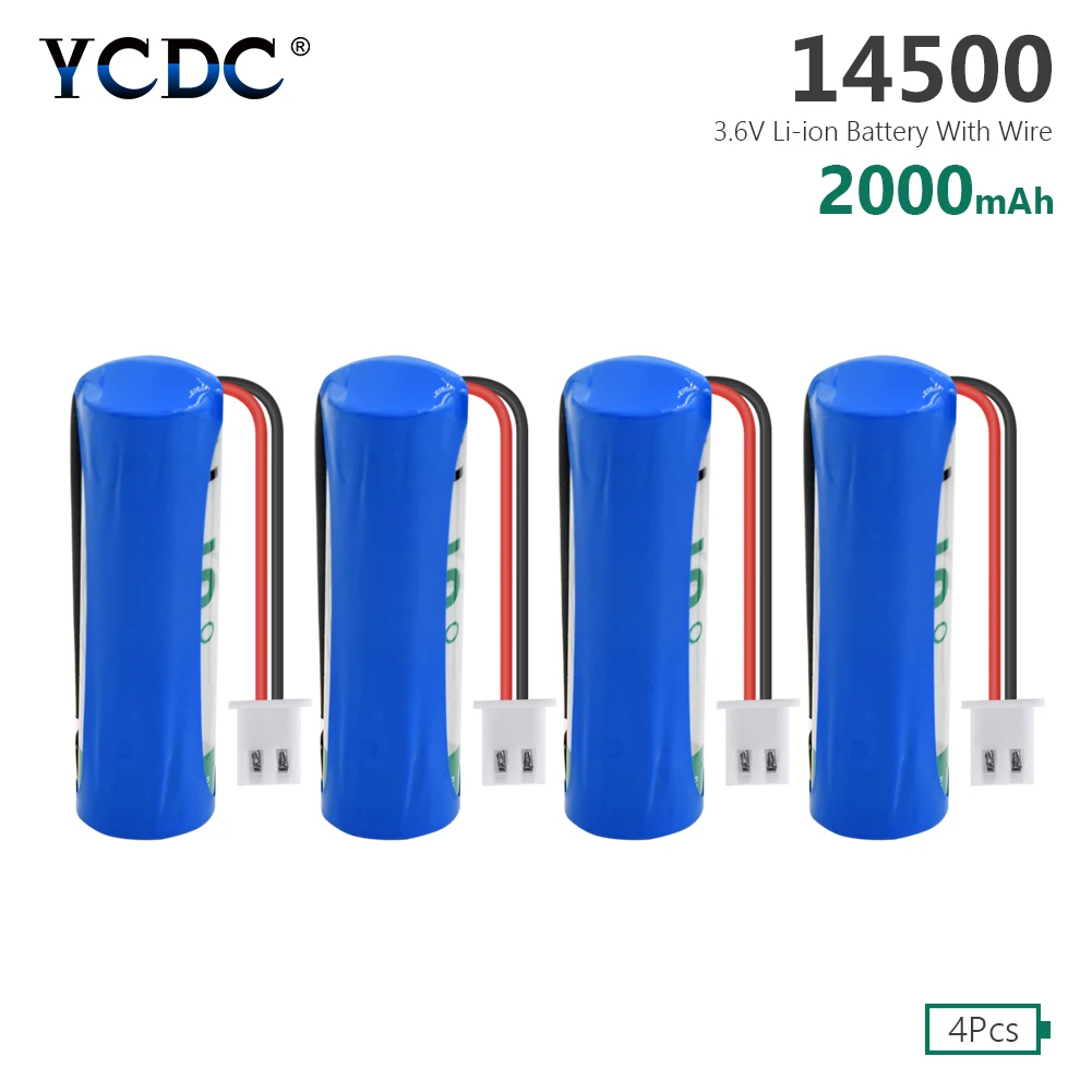 4 шт 3 6 V 14500 2000 мА/ч Li SOCl2 AA Размеры Батарея для компьютерами на базе Mac PLC резервное
