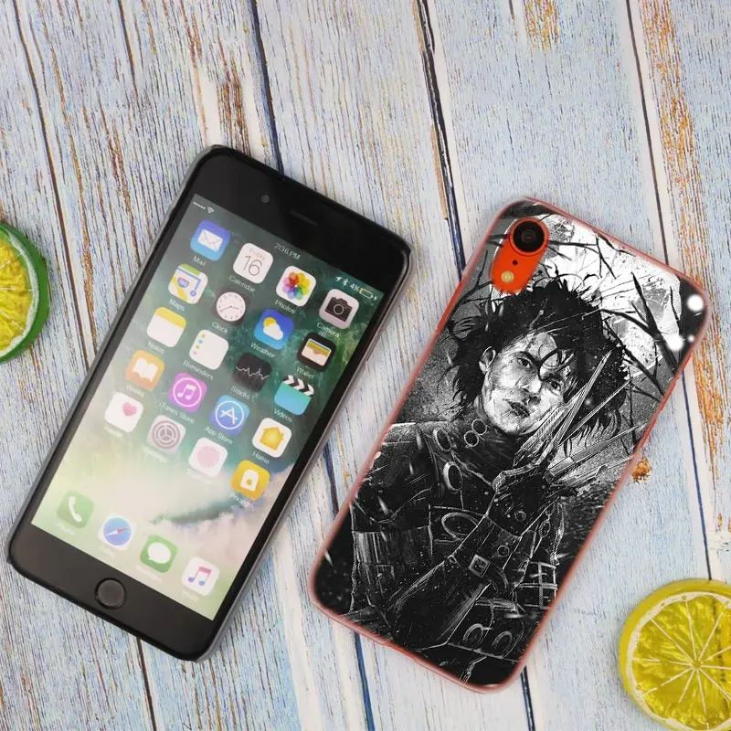 Эдвард ножницы хит продаж модный прозрачный жесткий чехол для телефона iPhone X XS Max