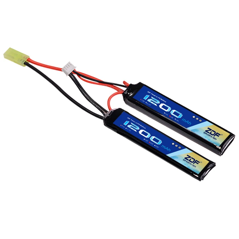 Аккумулятор ZDF Lipo 2S 3S 7 4 В 11 1 1200 мАч 25C Вт Mini Tamiya MAX 60 модель пистолета для страйкбола