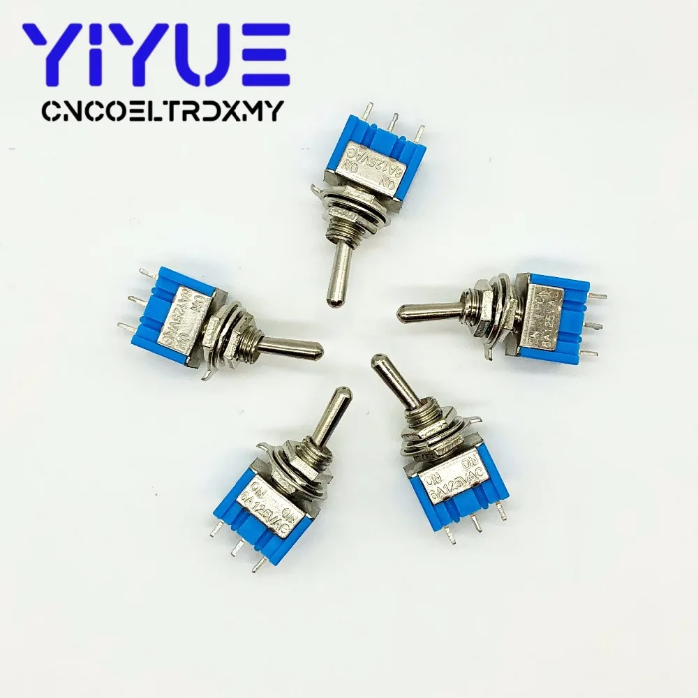 5 шт./лот миниатюрный тумблер MTS 102 SPDT 6A 125VAC/3A 250VAC Мини рычаг переключателя 3 Pin