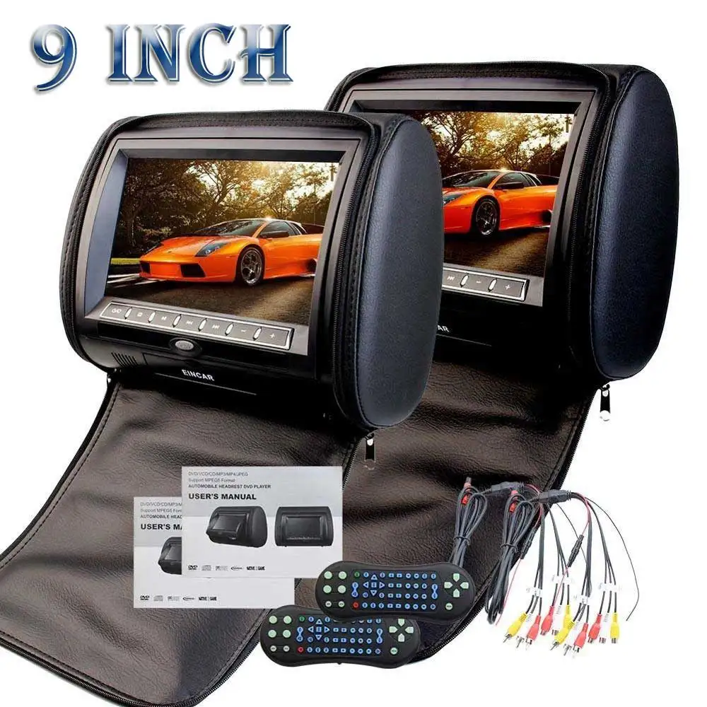 Пара 9 дюймов HD 1080P цифровой TFT ЖК экран авто монитор автомобиля cd Подушка