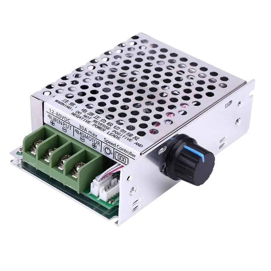 12 V-80 V DC мотор скорости ШИМ-регулятор 30A ШИМ DC контроллер двигателя с корпусом dc движок беговой дорожки