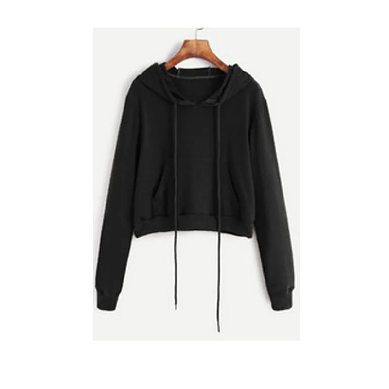 

2018 Styllish Long Sleeve Sweatshirt Women O Neck Casual Pullovers Crop Top Hoodies Femme Sweatshirts Vogue