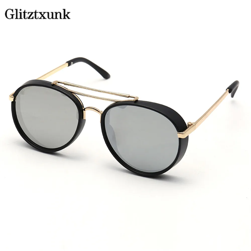 Glitztxunk 2019 новые Винтажные Солнцезащитные очки Небьющиеся цветные отражающие