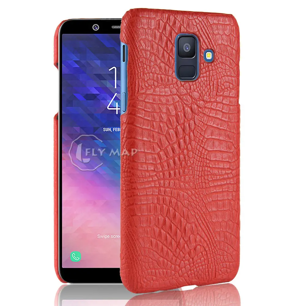 Чехол из крокодиловой кожи для Samsung Galaxy A6 2018 SM A600 A600F A600FN A600F/DS Жесткий ПК чехол