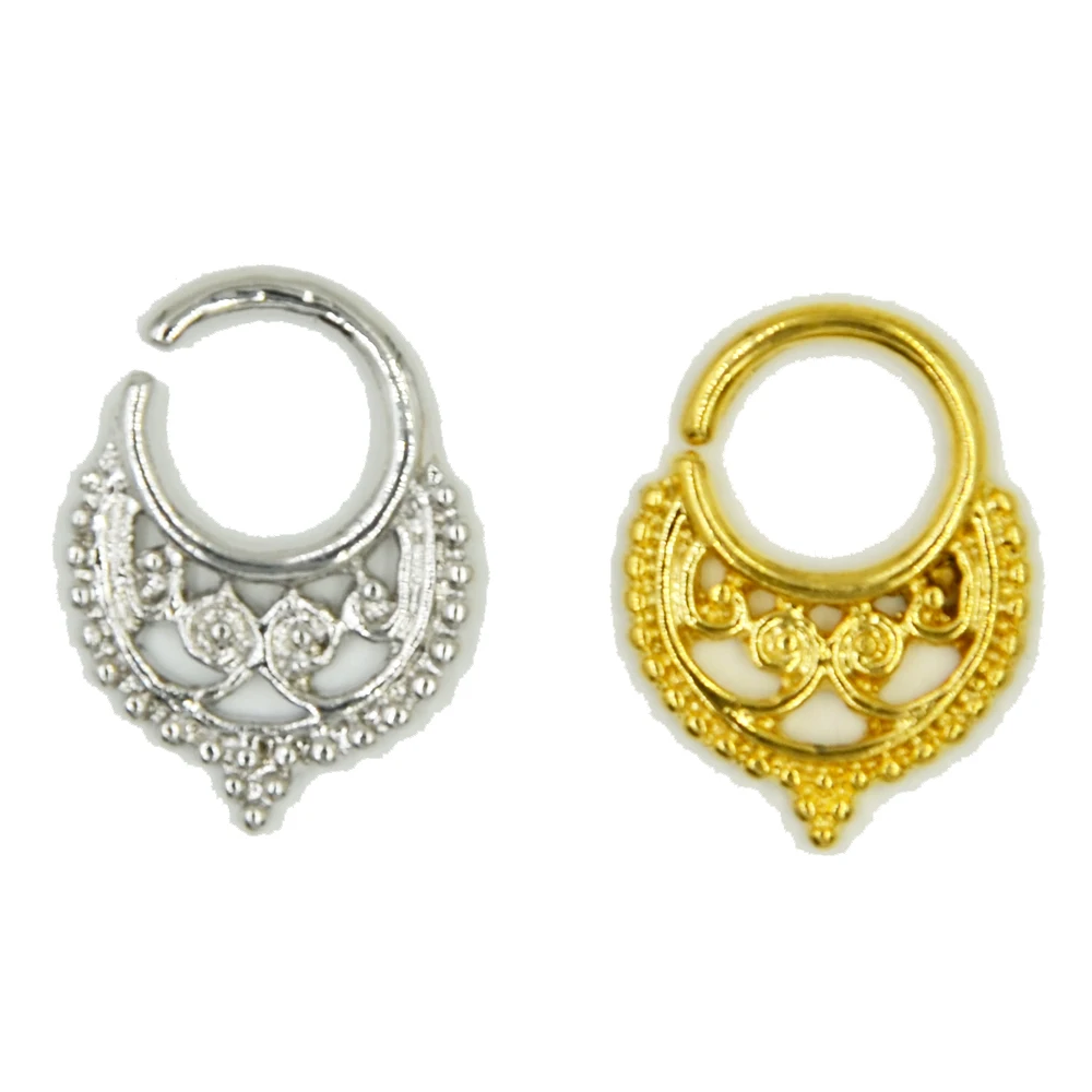 5 шт. анодированное кольцо для пирсинга носа с фианитом|body jewelry|septum clicker piercingnose ring |