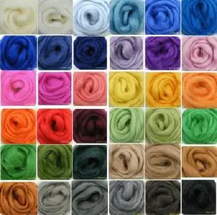 10 г/пакет для 26 цветов шерсть мериноса войлочное волокно вязания игл ручной