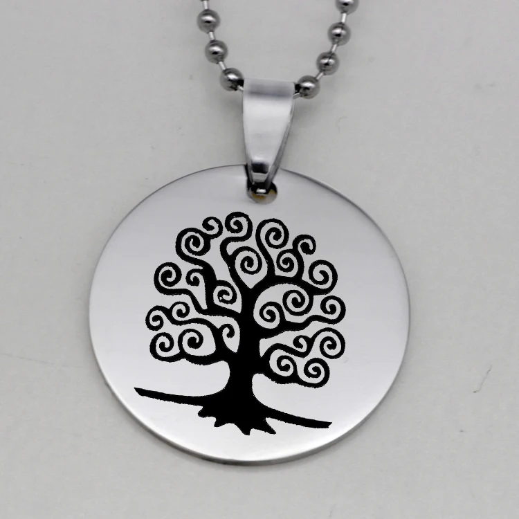 Ожерелье с подвеской в виде дерева колье из нержавеющей стали ожерелья ювелирные