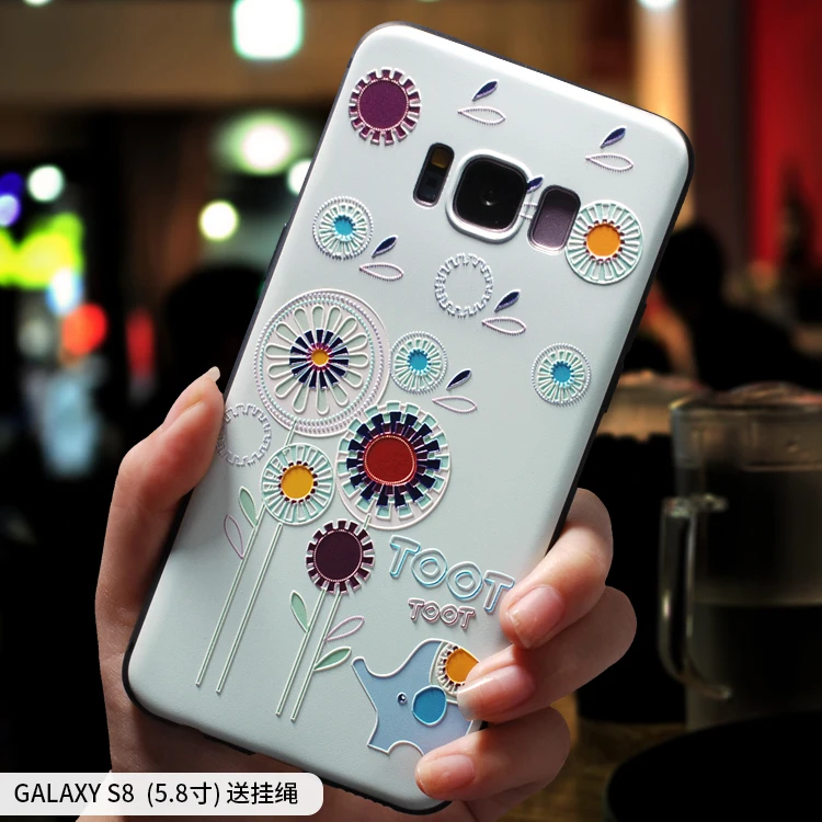 Чехол для Samsung S8 PLUS s8plus с рельефным рисунком граффити сова кролик Бегемот Лев Слон