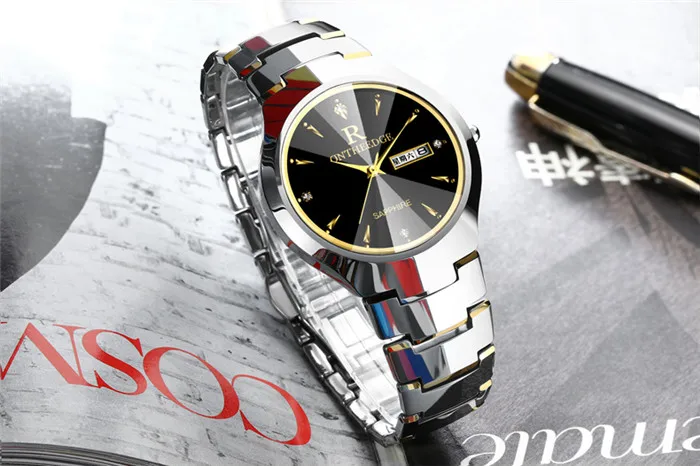 Silver-Gold Two Tone Новое поступление вольфрамовые часы для мужчин - Цвет: Silver-Gold Two Tone
