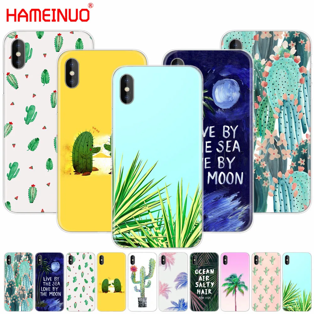 HAMEINUO панда для Coque Роскошный чехол сотового телефона С КАКТУСОМ iphone X 8 7 6 4