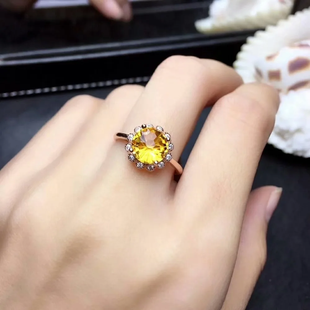Shilovem кольца с пьезоэлектрическим цитрином из серебра 925 пробы подвески ювелирные