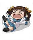 

Haruhi Suzumiya Anime Cute Haruhi Single-side Mini Square Pillow #23542