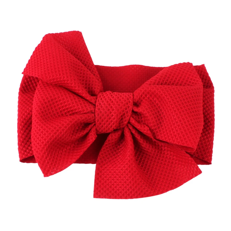 

Cute Baby Girls Big Bow Hairband Headband Solid Cotton Stretch Turban Big Knot Head Wrap Headwear Girls Headband 0-3Years