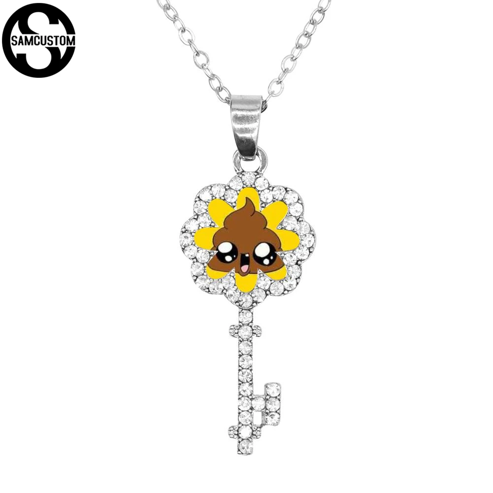 Samcustom Цепочки и ожерелья настройки ключ из нержавеющей 3D принтом Kawaii стул