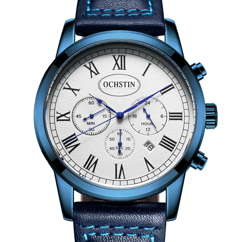 2017 OCHSTIN брендовые водонепроницаемые аналоговые кварцевые часы мужские модные