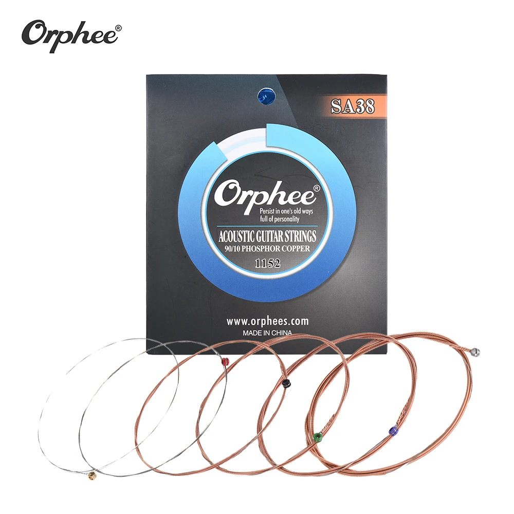 Orphee SA37 гитарная струна 6 шт./компл. (. 010 .050) шестигранный стальной сердечник 90/10