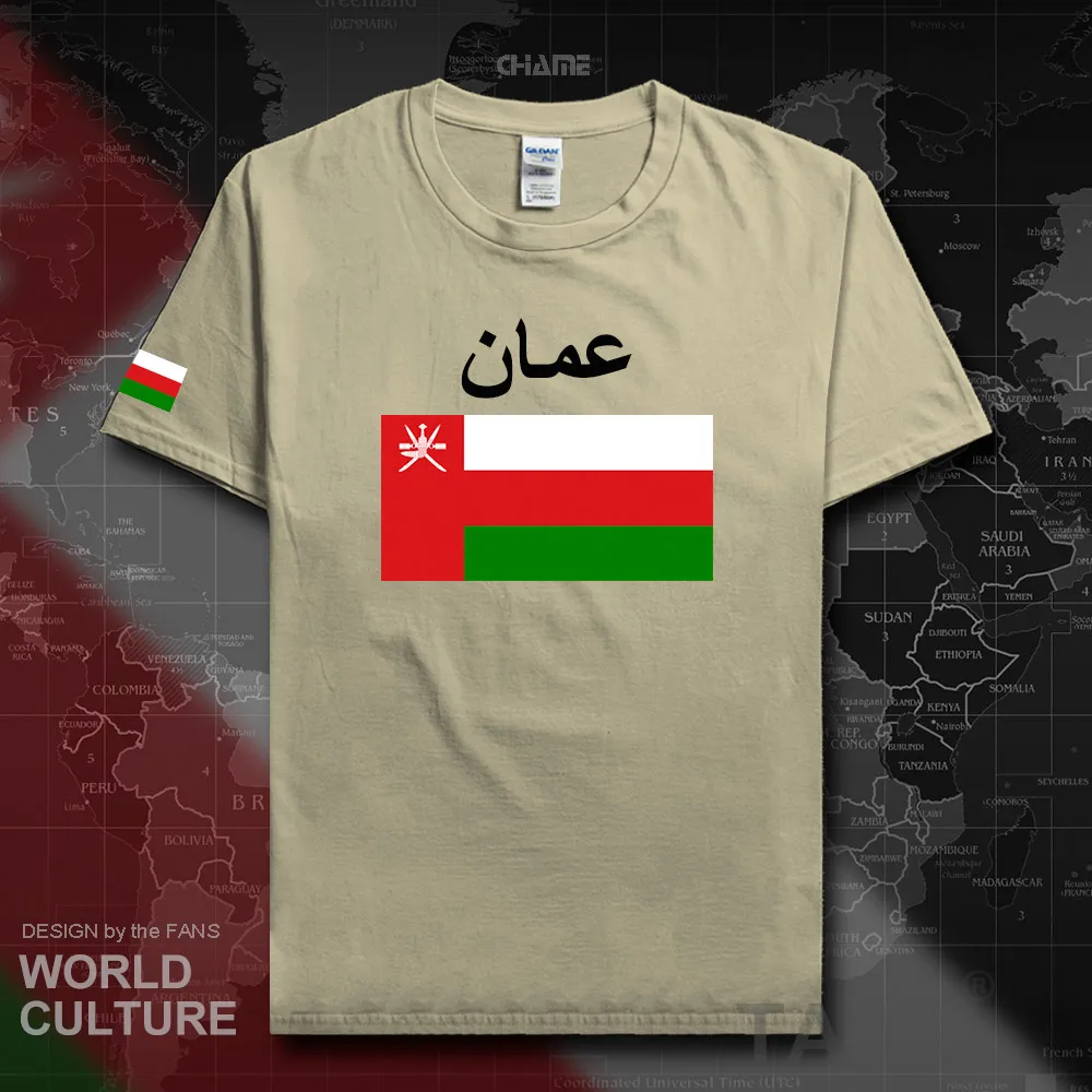 Мужская футболка Sultanate of Oman Omani модная из 100% хлопка с флагами на английском языке