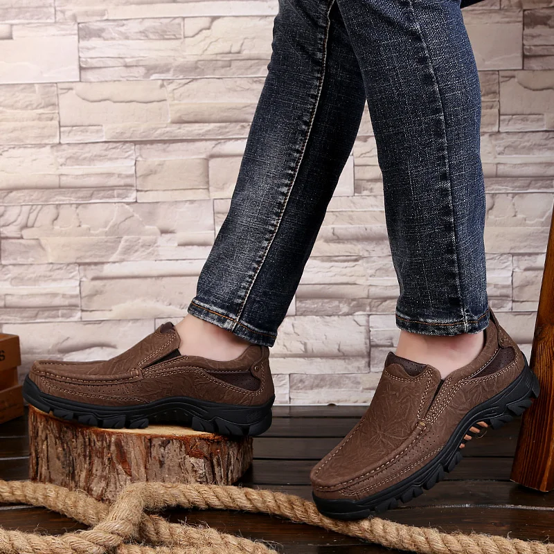 NORTHMARCH Genuine Leather Men Casual Shoes Comfortable Outdoor Hard-Wearing Flats Loafers Moccasins Chaussures Homme | Обувь