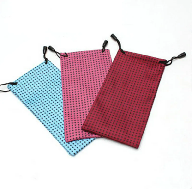 100 pcslot diy watch phone glasses case soft waterproof cloth sunglasses bag glasses pouch eyeglasses cases mixed colors free global shipping