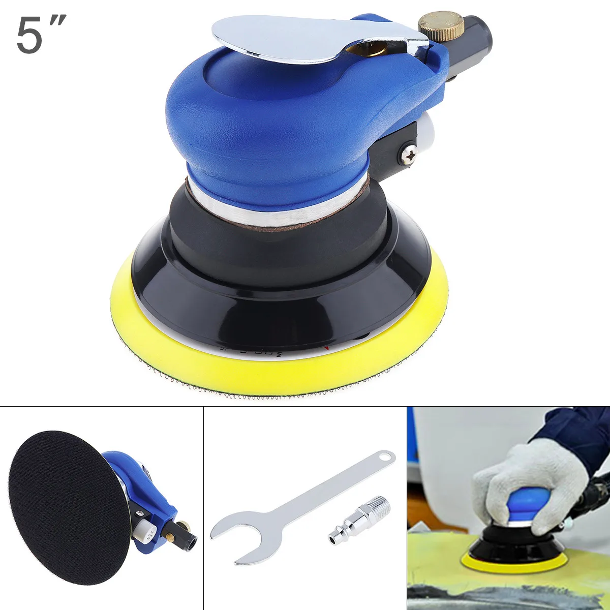 5-дюймовая невакуумная матовая поверхность пневматическая полировальная машина