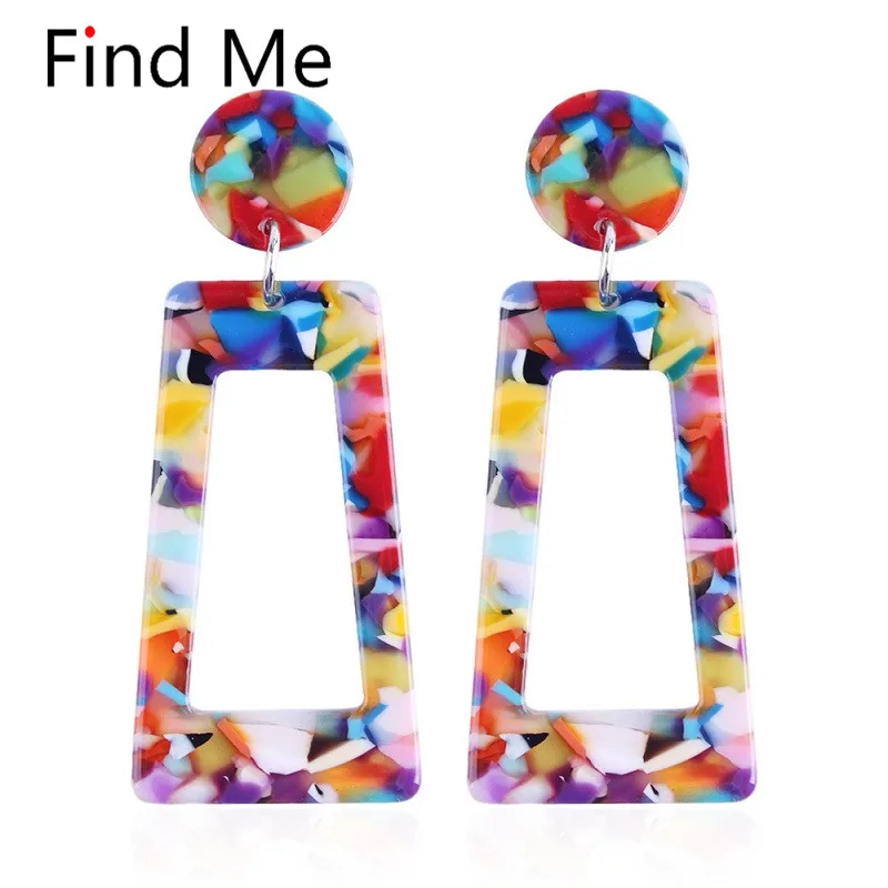 Find Me 2019 Новые Модные Винтажные простые серьги подвески с неправильной формы для
