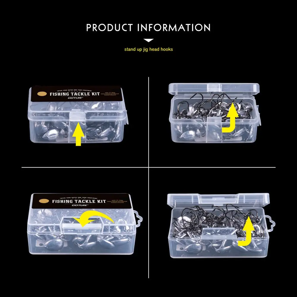 Набор крючков Goture Jig Head 3,5 г/5 г/7 г/10 г/14 г стакан рыболовный крючок снасть Мягкая приманка морской стоячий Вибрационный крючок Карп Рыболовный крючок