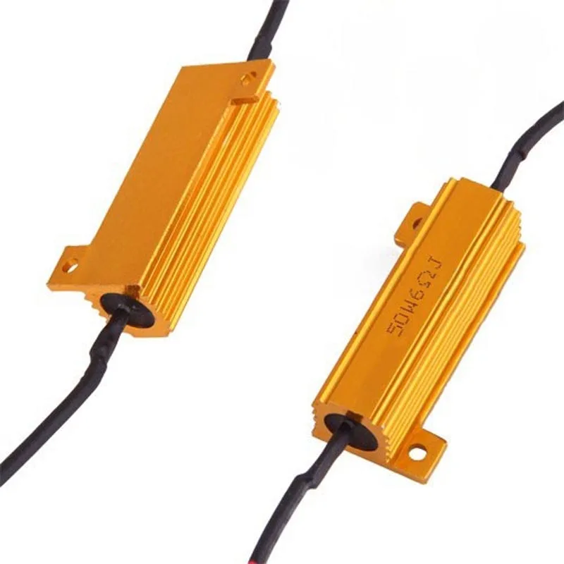 

Hot 4pcs 60hm 50W LED Load Resistor Flash Turn Sigal/Fog/Running Light Indicators JLD