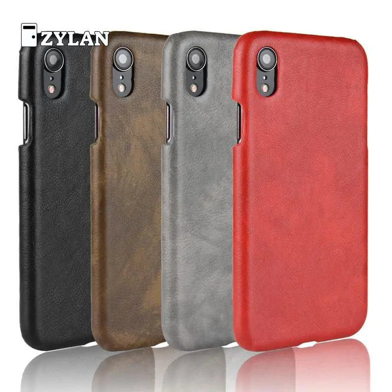 ZYLAN жесткий чехол из искусственной кожи для Apple iPhone XS Max XR черный коричневый и