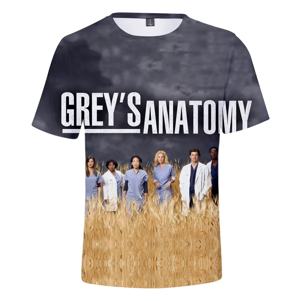 

Grey's Anatomy printed t shirt fashion Tumblr t-shirt women/men spring summer t shirts crewneck short sleeve tshirt tops clothes
