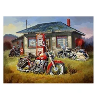 5d diy diamond painting full squareround drill courtyard motorcycle 3d embroidery cross stitch gift home decor wg169