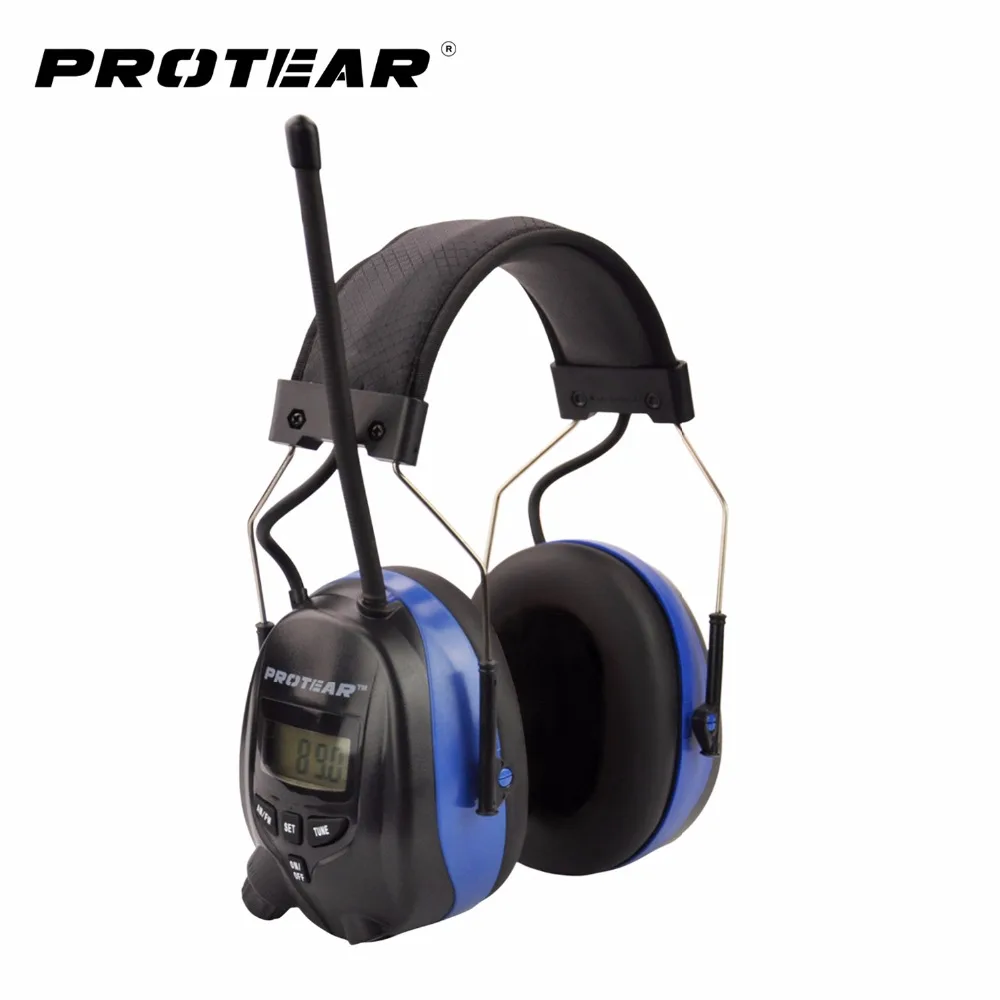 Protear NRR 25 дБ электронный слуховой протектор AM FM радио наушники для женщин электронная съемка наушники гарнитура Защита слуха