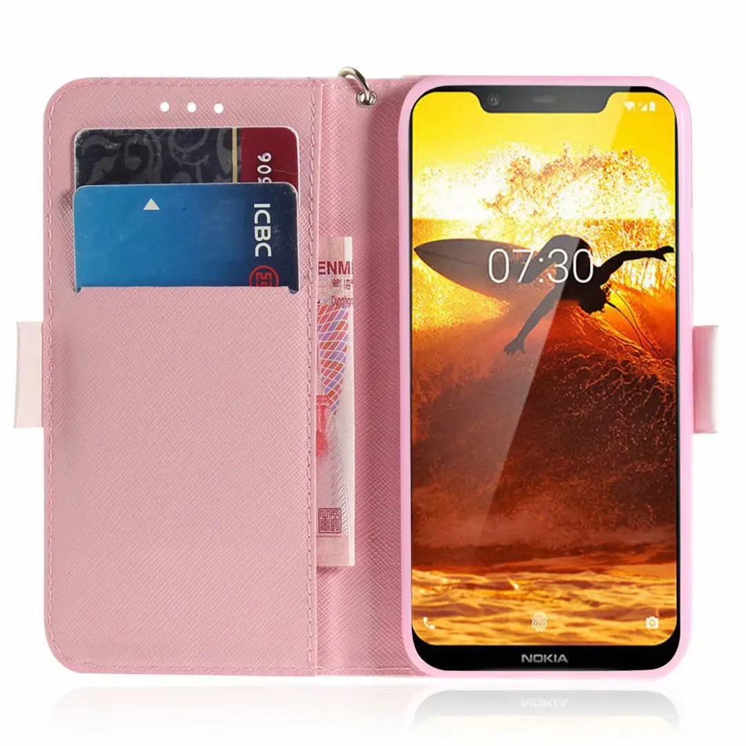 3D цветок кожаный бумажник для Nokia 3,1 5,1 6,1 7,1 8,1X5X6X7 чехол телефона Nokia 1 7 Plus 3,2 4,2 Nokia 5 6 крышка флип-чехол