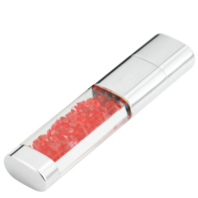 Модный Кристальный USB ключ флеш-накопитель высокоскоростной USB 2,0 флеш-накопитель Подарочный USB флеш-накопитель 64 ГБ 32 ГБ 16 ГБ 8 ГБ 4 ГБ - Цвет: Красный