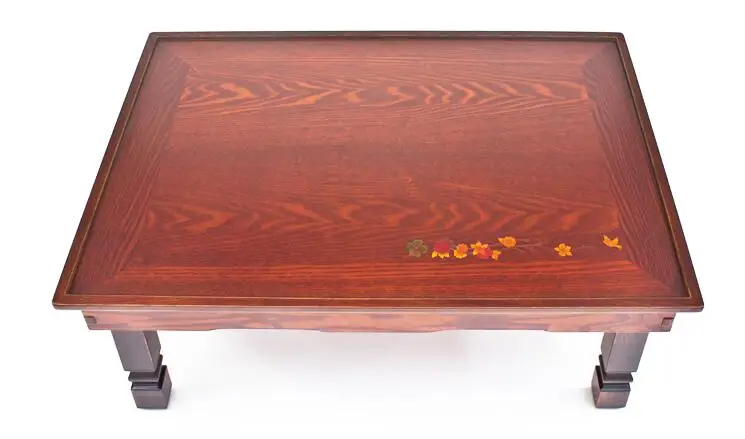 Small Rectangle Korean Folding Leg Table - Traditional Style Asian Antique Furniture for Low Dining in Living Rooms or Tea Rooms image 2