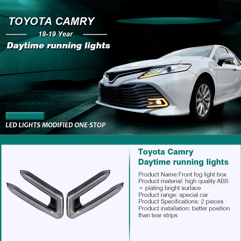 Hlxg автомобильный DRL светодиодный дневный ходовой свет для Toyota Camry 2018 2019