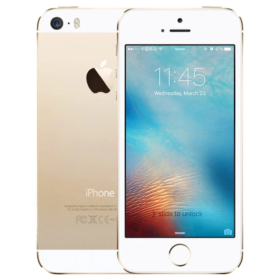Gold Оригинальное разблокирована Apple IPhone 5S 16 ГБ/32 ГБ Встроенная память IOS отпечатков пальцев Touch ID 4.0 ''A7 IPS 4 г LTE iPhone 5S A1533/A1457 - Цвет: Gold