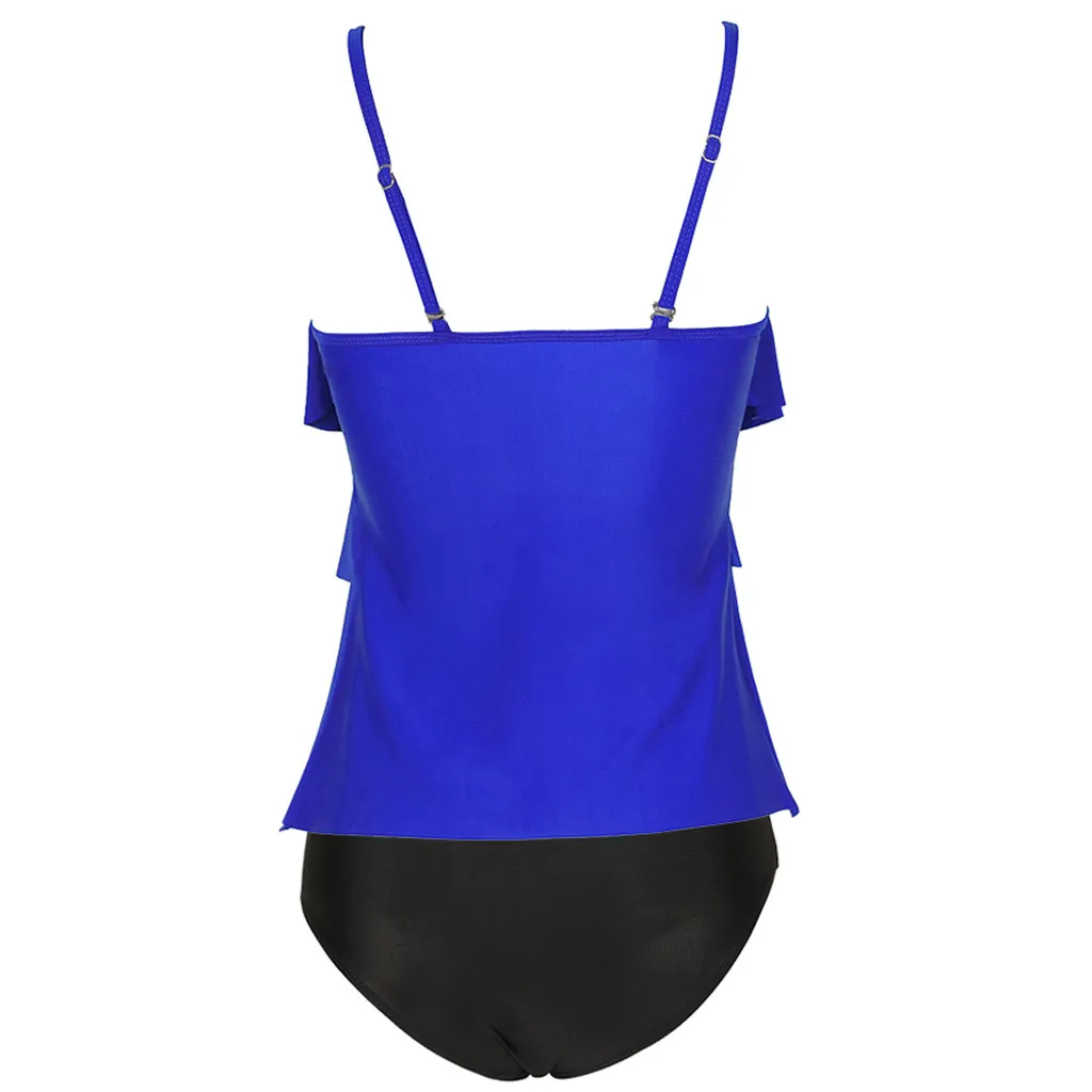 tankini swimsuits women beach brazilian bikini Pleated Three-Layer Ruffle Bikini Triangular Split Swimsuit sport swimwear badpak